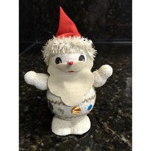 Vintage Christmas‎ Santa Ornament Spun Cotton Felt Mixed Materials Ornament